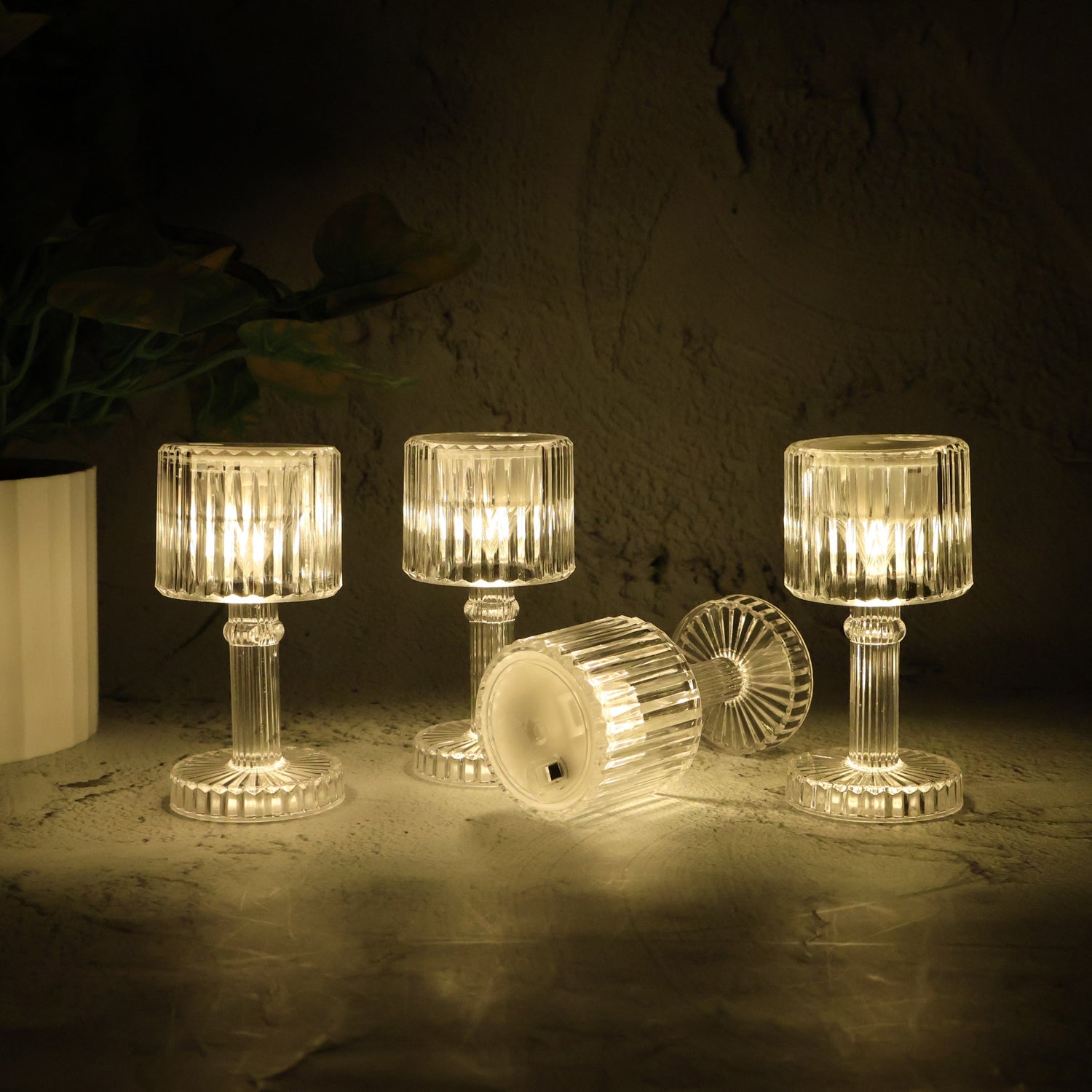 Crystal Lamp Set of 4  Crystal Lamp Set of 4